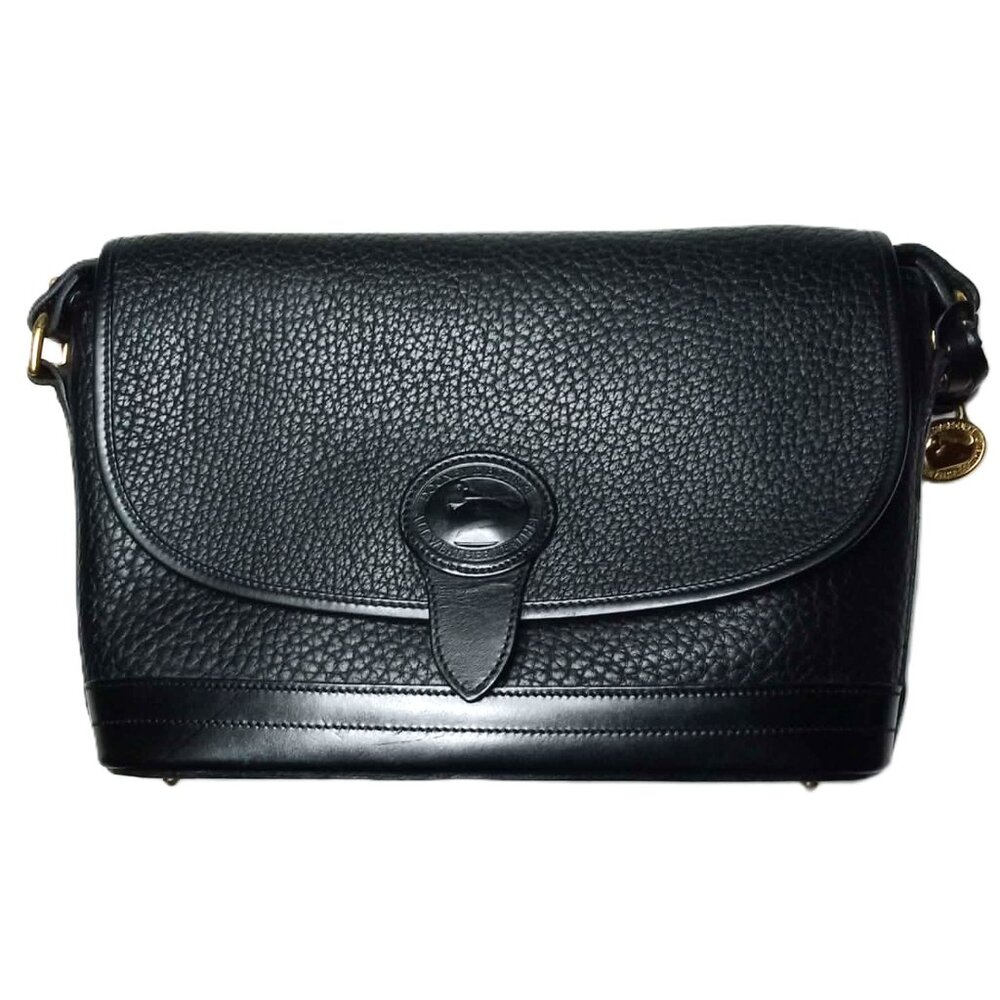 Rare VIntage Dooney & Bourke East/West Shoulder Bag P174 in Black - Picture 3 of 13